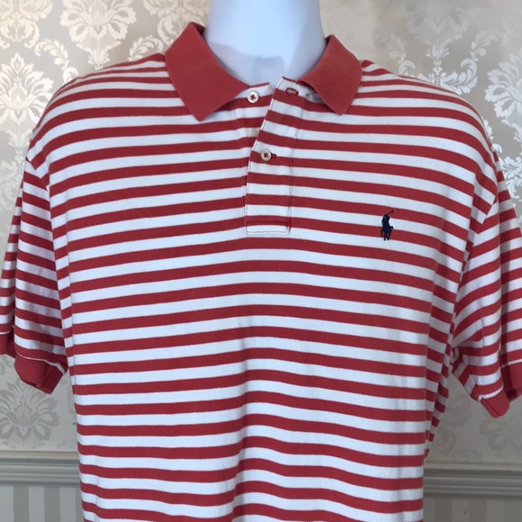 red and white striped ralph lauren shirt